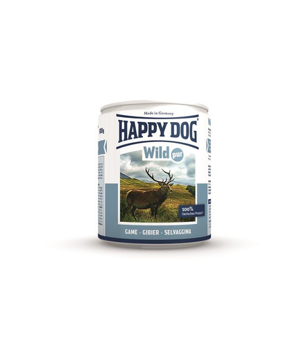 HAPPY DOG Wild Pur Venison mitrā barība ar tīru brieža gaļu 800 g