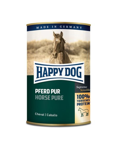 HAPPY DOG Wild Pur Zirga gaļas mitrā barība ar tīru zirga gaļu 400 g