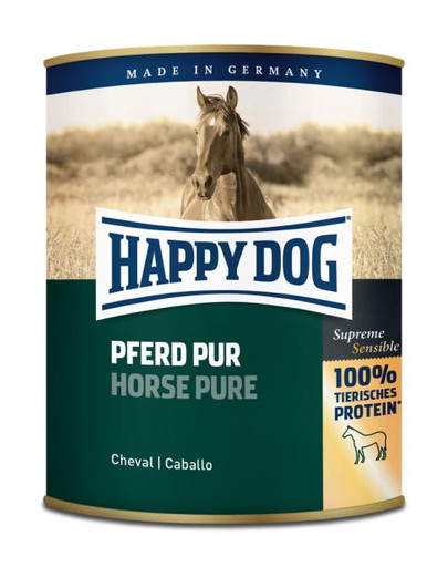 HAPPY DOG Wild Pur Zirga gaļas mitrā barība ar tīru zirga gaļu 800 g