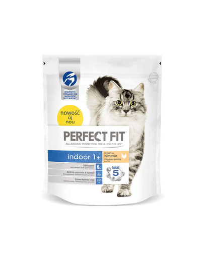 PERFECT FIT (Indoor 1+) 3 x 750g Turtingas vištiena - sausas maistas už naminiems katiems