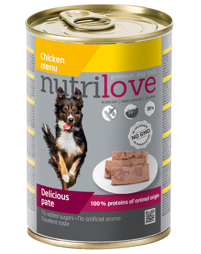 NUTRILOVE Premium Vistas pastēte suņiem 400g