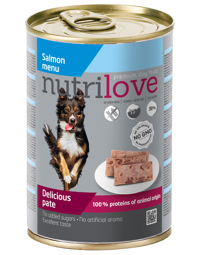 NUTRILOVE Premium Laša pastēte suņiem 400g
