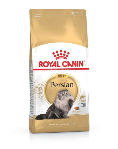 ROYAL CANIN Persian Adult 10 kg + mitrā barība persiešu vaislas kaķiem 12x85 g