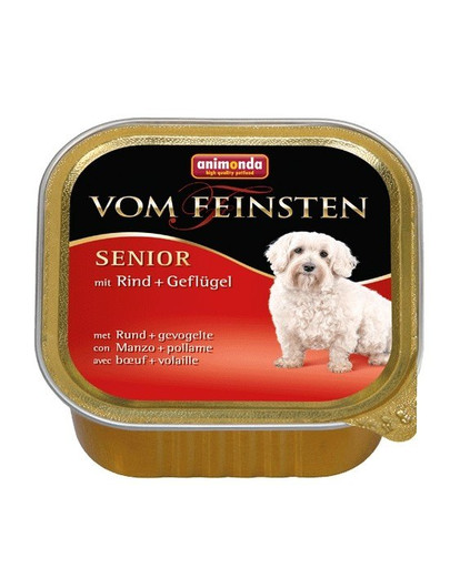 ANIMONDA Vom Feinsten Senior komplekts ar liellopa un mājputnu gaļu, 5 x 150 g