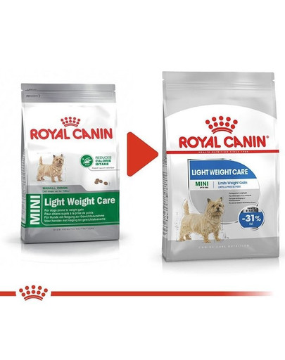 ROYAL CANIN CCN Mini Light Weight Care sausas maistas suaugusiesiems, mažoms veislėms, linkęs į antsvorį 16 kg (2 x 8 kg)