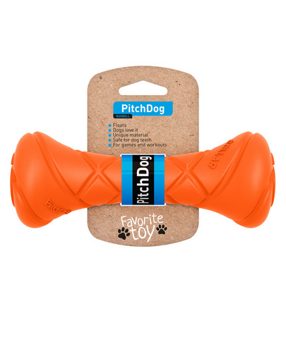 PULLER PitchDog Game barbell orange suņu rotaļlieta 7x19 cm