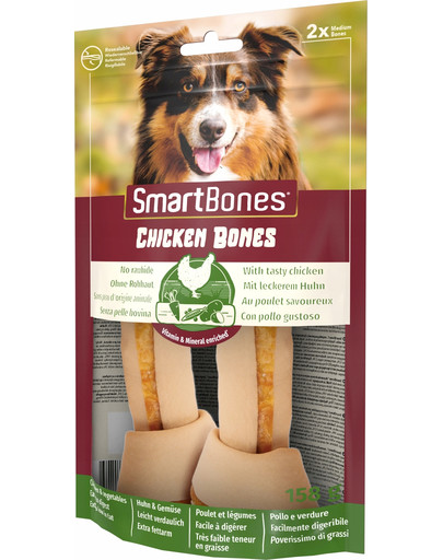 SmartBones Chicken medium gab. košļājamā rotaļlieta ar vistas gaļas pildījumu vidēja lieluma šķirņu suņiem
