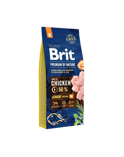 BRIT Premium By Nature Medium M 15 kg + 6 x 800 g BRIT mitrā barība kucēniem ar tītara gaļu un akniņām