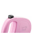 FERPLAST Flippy One Tape S Automātiskā pavada suņiem 4 m rozā krāsā