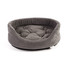 INTERZOO Ovāla suņu gulta ar spilvenu, pelēka 61x51x16 cm