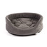 INTERZOO Ovāla suņu gulta ar spilvenu, pelēka, 75x62x22 cm