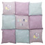 TRIXIE Junior Patchwork pagalvė, 60 x 60 cm, alyvinė / mėtinė / rožinė