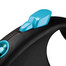FLEXI Izvelkamais pavads Black Design M, 5 m, melns ar zilu