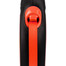 FLEXI New Neon S Tape 5 m orange automātiskā pavada, oranža