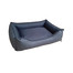 PETSBED Dīvāns gulta ar spilvenu 125 x 100 cm lina pelēks