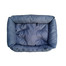 PETSBED guļvieta-sofa ar spilvenu, pelēka krāsā, ar ķepiņu apdruku, 64 x 48 cm