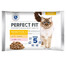 PERFECT FIT Sensitive 1+ maisiņi 4x85 g vistas gaļas mērcē ar lasi pieaugušiem kaķiem