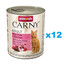 ANIMONDA Carny Adult rinkinys jautiena, kalakutiena ir krevetės12 x 800 g