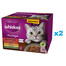 WHISKAS Adult Pure Delight sulīgi želejveida kodumi 48x85 g gabaliņi ar liellopu gaļu, vistas gaļu, jēra gaļu, mājputnu gaļu pieaugušiem kaķiem