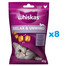 WHISKAS Relax & Relieve 8 x 45 g vistas gaļas kārums kaķiem