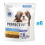 PERFECT FIT Junior <1 sausā pilnvērtīgā barība mazo šķirņu kucēniem ar augstu vistas gaļas saturu 6x825 g