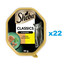 SHEBA Classics paplāte 22x85g mitrā pilnvērtīga barība pieaugušiem kaķiem ar pīli un vistu terīnā