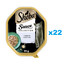 SHEBA Sauce Collection tacka 22x85 g mokra karma pełnoporcjowa dla dorosłych kotów kawałki z cielęciną w sosie
