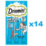 DREAMIES Gaļas nūjiņas ar gardu lasi pieaugušiem kaķiem 14x30 g