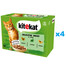 KITEKAT Delicate Flavours maisiņš 48x85 g mitrā pilnvērtīga barība pieaugušiem kaķiem ar tītaru, trušu un mājputnu gaļu mērcē