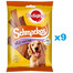 PEDIGREE Schmackos Multi Mix 9x144g svītraini su liellopu gaļas kārumi suņiem