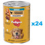 PEDIGREE Adult konservu kārba 24x400g mitrā suņu barība ar vistas gaļu un burkāniem želejā