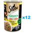 SHEBA puszka 12x400 g Nature's Collection mokra pełnoporcjowa karma dla dorosłych kotów z kurczakiem i olejem z ryb z przybraniem z batata i fasolki szparagowej w sosie