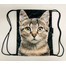 FERA Mugursoma - maisiņš ar savelkamu aizdari, Pelēks kaķis