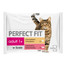 PERFECT FIT Adult  konservai 36x85g - šlapias kačių maistas padaže (su vištiena ir žirniais, su jautiena ir morkomis)