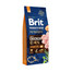 BRIT Premium By Nature Senior Small Medium S+M 15 kg + 6 x 800 g BRIT mitrā barība ar vistas gaļu un sirdīm