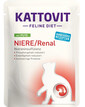 KATTOVIT Feline Diet Niere / Renal ar tītaru 85g Pilnvērtīgs uzturs pieaugušiem kaķiem. Atbalsta nieru darbību hroniskas nieru mazspējas gadījumā.