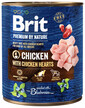 BRIT Premium by Nature chicken, hearts 800 g vistas un sirdīšu
