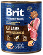 BRIT Premium by Nature 800 g mitrā suņu barība ar jēra gaļu un griķiem