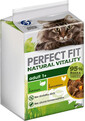 PERFECT FIT Natural Vitality Adult 1+ Poultry 6x50g paciņas ar tītaru un vistas gaļu mērcē kaķiem