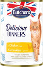 BUTCHER'S Delicious Dinners, barība kaķiem, gabaliņi ar vistu želejā, 400g
