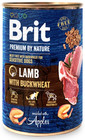 BRIT Premium by Nature 6 x 400 g dabīga barība suņiem, jēra gaļa ar griķiem