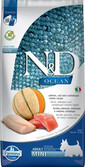 N&D Ocean Dog Adult Mini salmon, cod & canatloupe melon 7 kg łosoś, dorsz, melon kantalupa