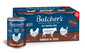 BUTCHER'S Original Recipe in gravy Mixed flavours with vegetables 6x400 g gabaliņi mērcē ar liellopu, tītara un vistas gaļu suņiem
