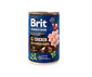 BRIT Premium by Nature ar vistas gaļu un sirsniņām 6 x 400 g mitra suņu barība
