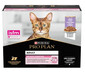 PRO PLAN Delicate Digestion z indykiem w sosie Multipack 10x85g mokra karma dla kotów o wrażliwym układzie pokarmowym
