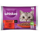 WHISKAS Classic Meals Vistas un liellopa gaļa mērcē 4x85g