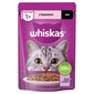 WHISKAS Pieaugušo paciņa 85g mitrā barība pieaugušiem kaķiem ar lasi