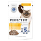 PERFECT FIT Sensitive 1+ 85 g vistas gaļas mērces paciņas pieaugušiem kaķiem
