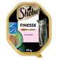 SHEBA Finesse trauciņš 85 g mitrā pilnvērtīgā barība pieaugušiem kaķiem ar lasi musā