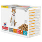 HILL'S Science Plan Feline Young Adult Sterilizēts kaķu multipakojums ar vistu, ar foreli, ar tunci, ar lasi 12x85 g